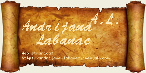 Andrijana Labanac vizit kartica
